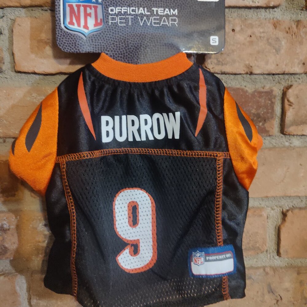 NWT Joe Burrow Cincinnati Bengals Dog Jersey Pet Wear Size Small
